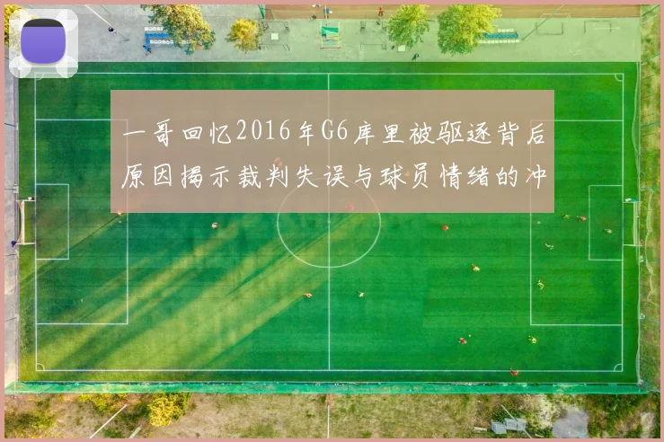 一哥回忆2016年G6库里被驱逐背后原因揭示裁判失误与球员情绪的冲突